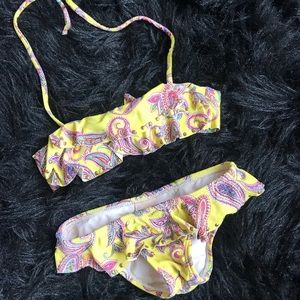 OndadeMar Yellow Paisley Girls Bikini Size 2